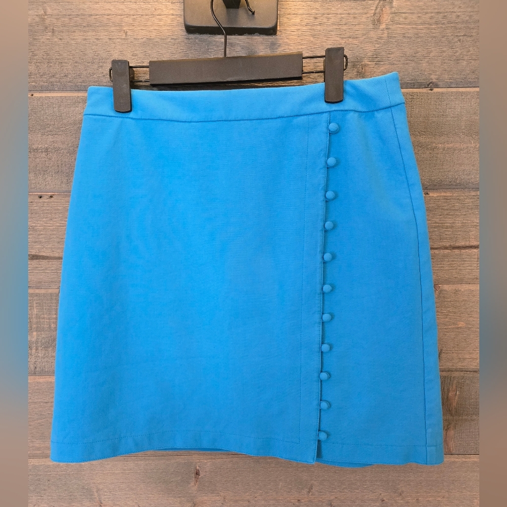 Ann Taylor LOFT Blue Wrap Summer Skirt - Size 6